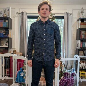Scotch & Soda Button Down; Men; Small; Blue